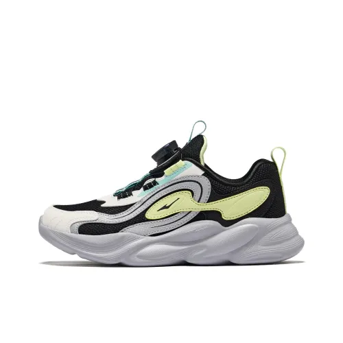 ERKE KIDS' Повседневный Низкий Топ Глубокий Черный/Ярко-Серебристый Школьный