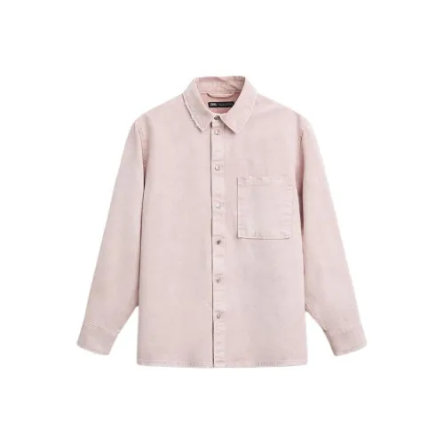 ZARA Розовые Мужские Рубашки