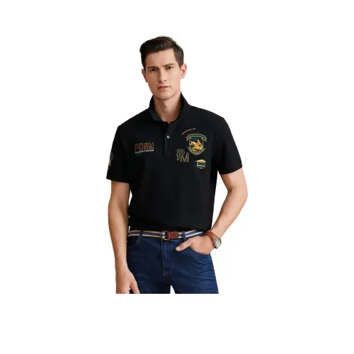 POSEMER Мужское поло чисто черное