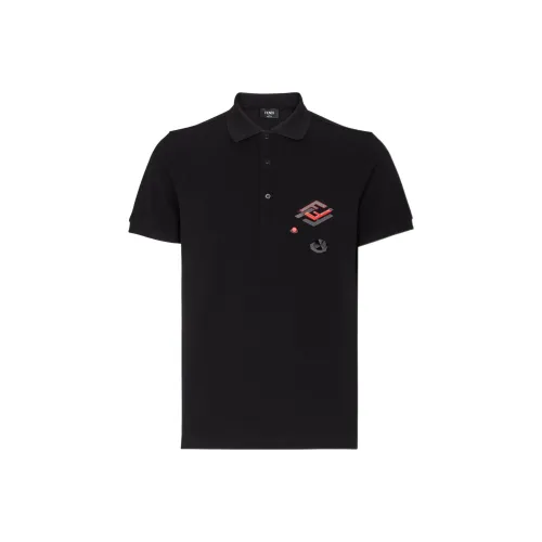 FENDI FW22 Поло Мужское Черное