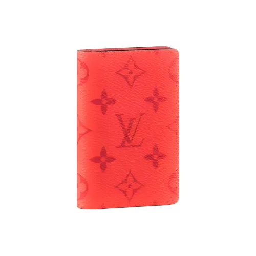 LOUIS VUITTON Монограмма с TAïGA кожа кошелек для монет кошелек женский красный