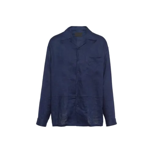 PRADA Мужские Синие Рубашки