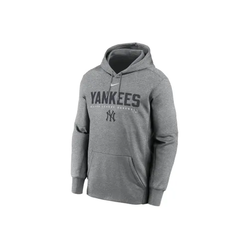 nike YORK YANKEES Мужской Therma MLB Пуловер Толстовка Hoodie Мужской Серый
