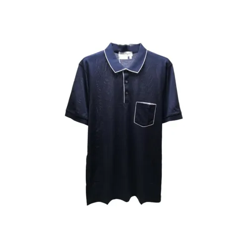 Ferragamo Мужская поло синего цвета