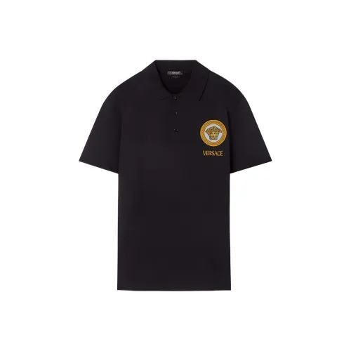 VERSACE Мужская черная поло