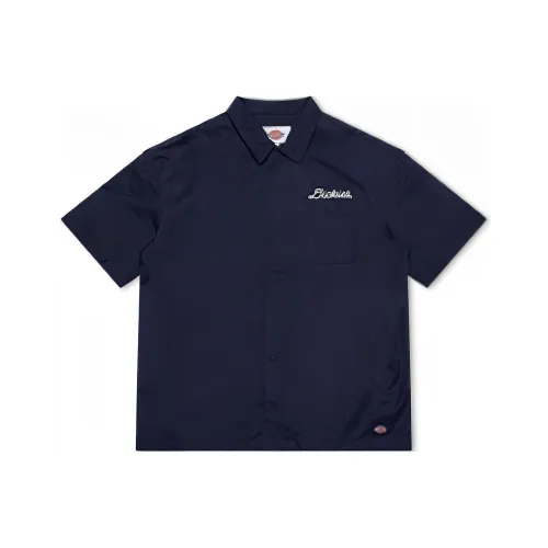 Dickies Темно-синие унисекс рубашки