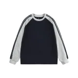 Темно-синий, синий и серый (100% хлопок, с длинными рукавами, улучшенный)