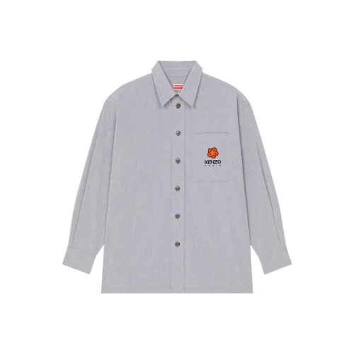 KENZO Boke Flower Series Midnight Blue Мужские Рубашки
