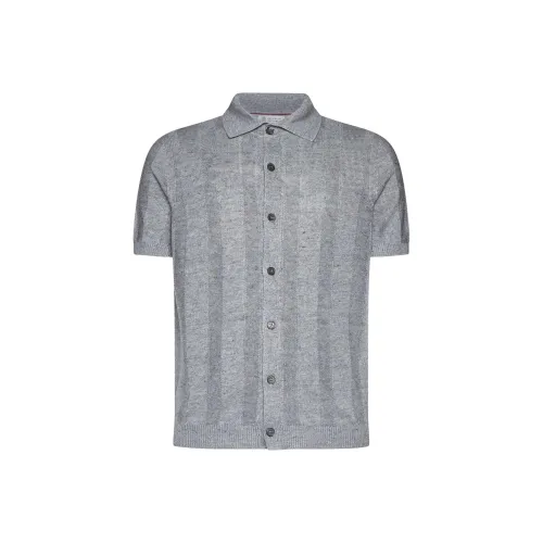 BRUNELLO CUCINELLI Рубашка Мужская Темно-Серый