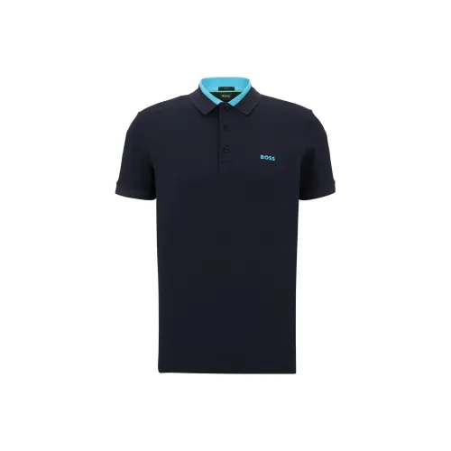 Hugo Boss Морской Синий Мужское Поло