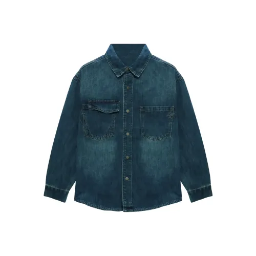 WILD LEADER Синие Унисекс Рубашки