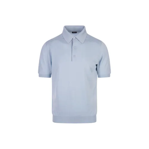 KITON Поло Мужское Небесно-Синий