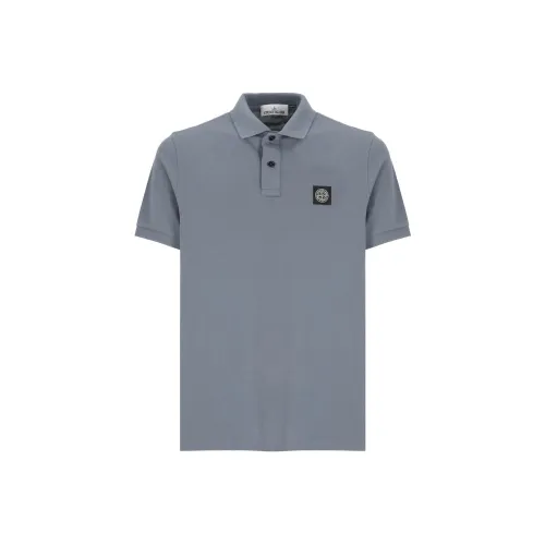 STONE ISLAND Серый Мужской Поло