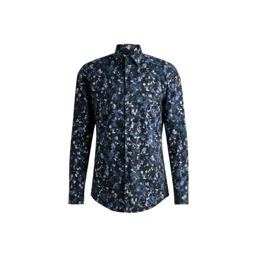 Hugo Boss FW24 Рубашка Мужская Темно-синяя