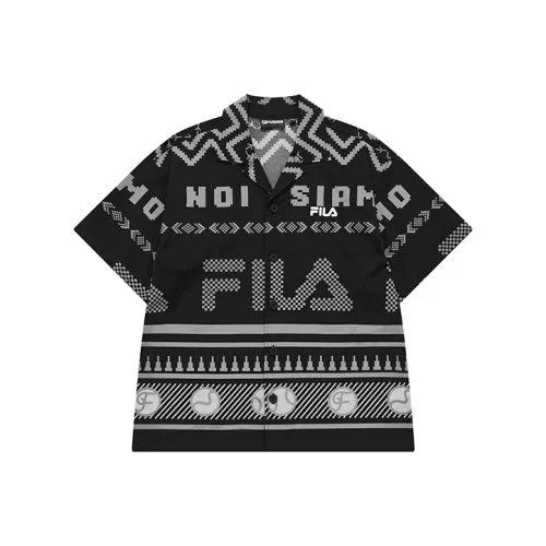 FILA FUSION Рубашка Мужская Темно-Черная