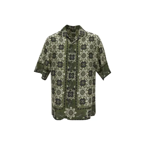 ETRO Зеленые Мужские Рубашки