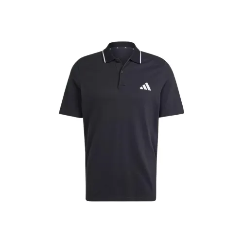 Adidas Essentials Поло Мужское Черное Белое