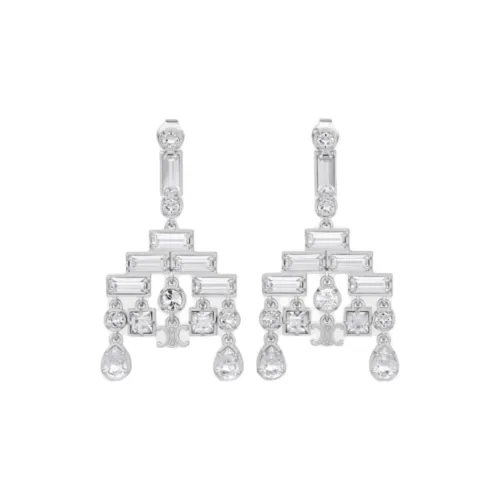 CELINE Латунь Стразы Серьги Женское Серебро