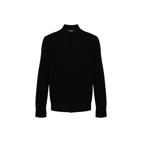 HERNO Мужские черные рубашки