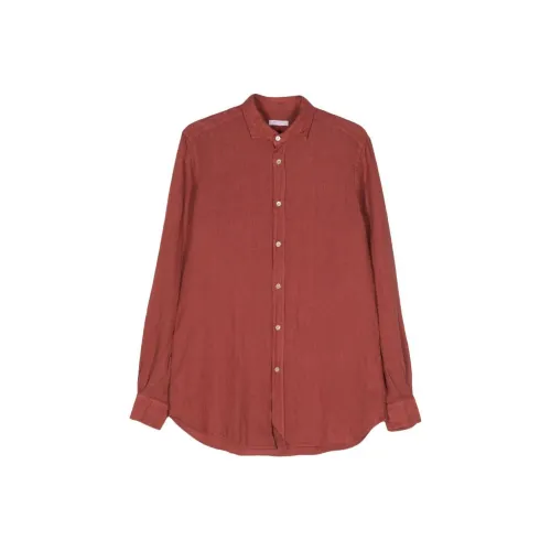 Boglioli SS24 Рубашка Мужская Ржаво-Красная