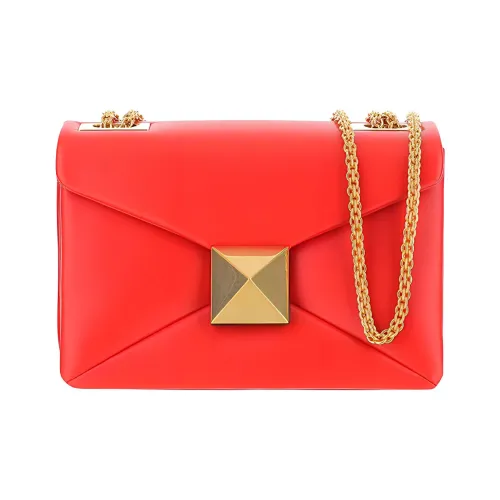 Valentino One Stud Lambskin Цепляемая Сумка через плечо Сумка на плечо Сумка через плечо Женская Красная