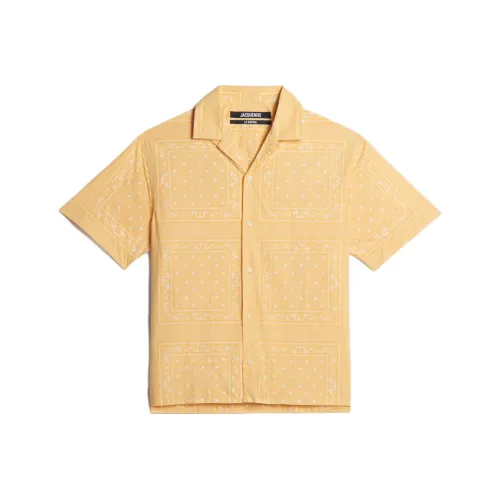 Jacquemus X Saks Co Бренд SS23 Желтые Мужские Рубашки