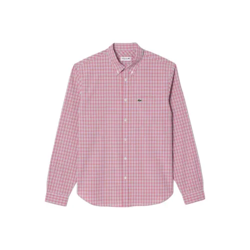 Мужские рубашки розового и белого цвета от LACOSTE Collaboration