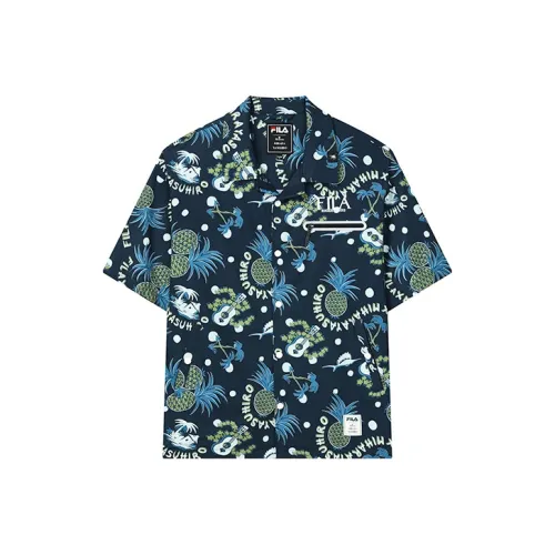 FILA x MIHARA YASUHIRO Рубашка Мужская Deep Robe Синий