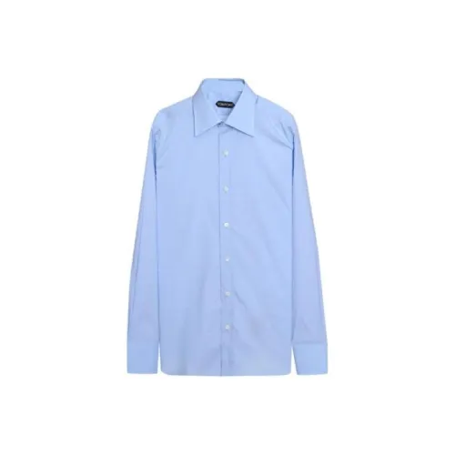TOM FORD Blue Men's Shirts TOM FORD Синий Мужские Рубашки