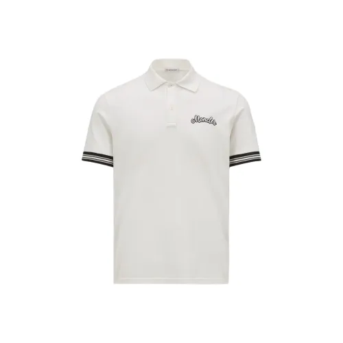 Moncler SS25 Поло Мужское Белое