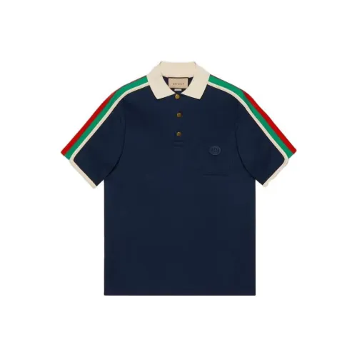 GUCCI SS23 Поло Мужское Темно-синий