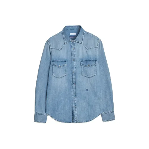 JACOB COHEN Blue Men's Shirts JACOB COHEN Синий Мужские Рубашки