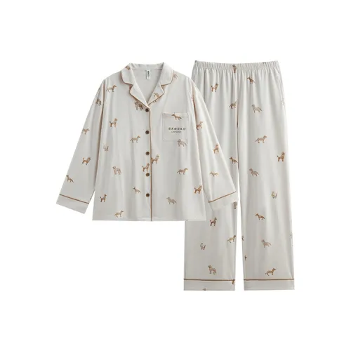 Peninsula City Pajama Комплект Женский Кремовый Абрикос