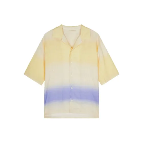 CROQUIS 798 Желтый Синий Комбо Мужские Рубашки