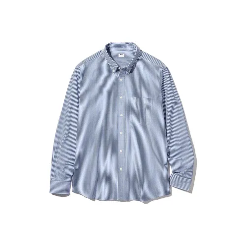 UNIQLO Мужские Синие Рубашки