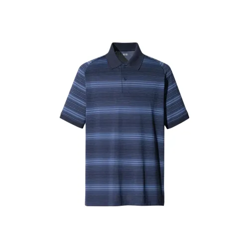 UNIQLO Поло Унисекс Темно-синий
