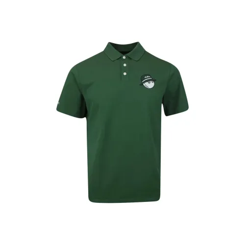 Malbon Golf Поло Мужское Зеленое
