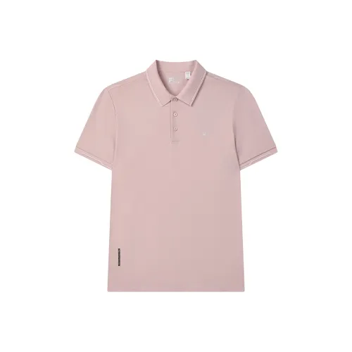 FILA Белая Поло Мужская Светло-Серый Розовый