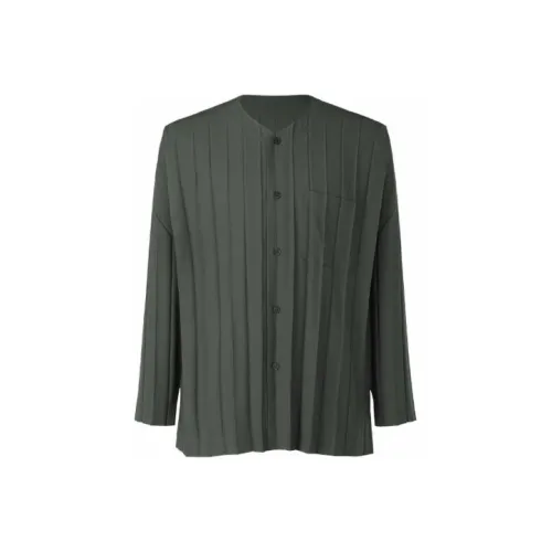 Homme Plissé Issey Miyake Черные Мужские Рубашки