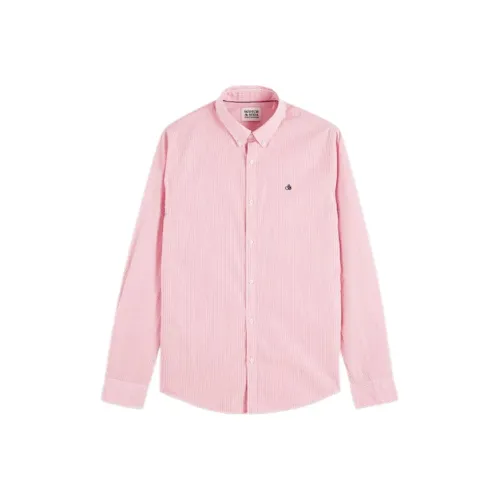 Scotch&Soda Светло-розовые Мужские Рубашки
