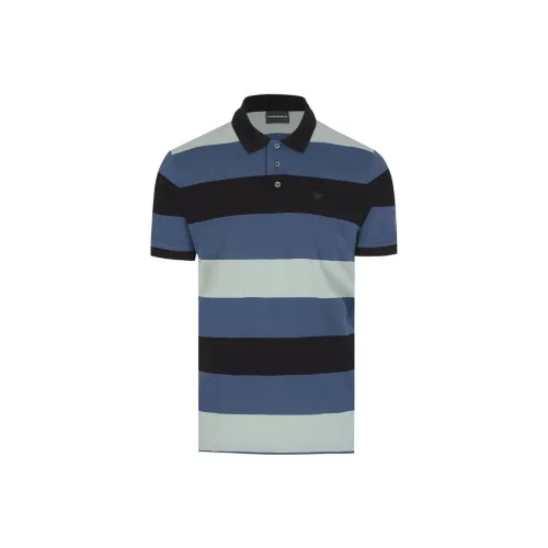 EMPORIO ARMANI Поло Мужское Синий Черный