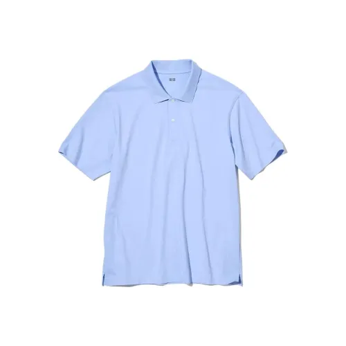 UNIQLO AIRism Mesh Series Поло Мужское Aqua Blue