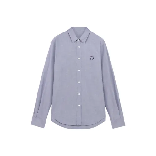 Maison Kitsune Мужские рубашки морского синего цвета