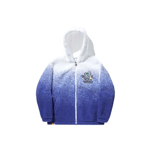 LINING Li Ning x Steven Harrington Сине-белый градиентный унисекс толстовки