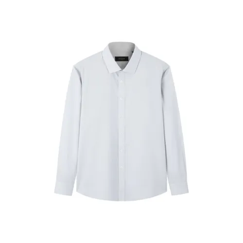 YOUNGOR Мужские рубашки в сером клетчатом принте