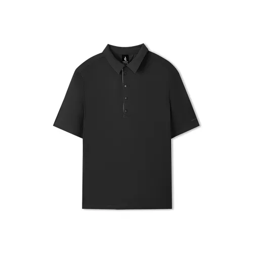 Skechers Поло Мужское Полночный Черный