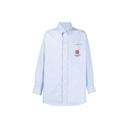 KENZO Boke Flower Series Рубашка Унисекс Синий