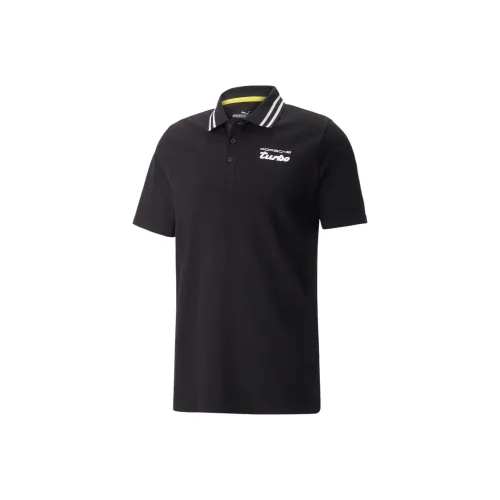 PUMA Мужская поло рубашка черного цвета