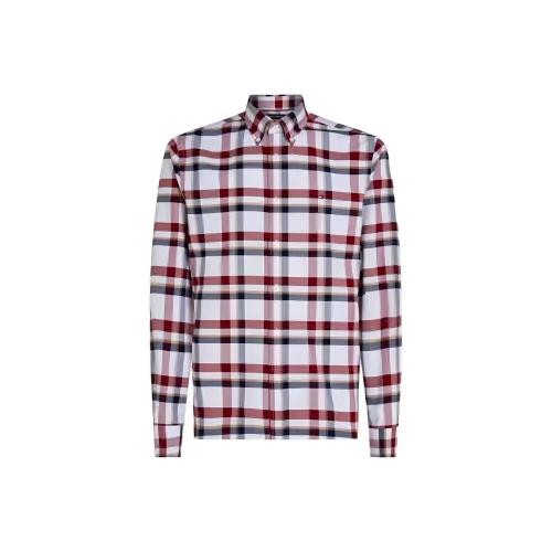 Tommy Hilfiger Рубашка Мужская Рубиново-Красная