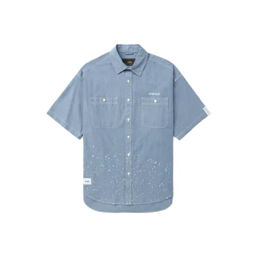 Alpha Industries Рубашка Унисекс Blue